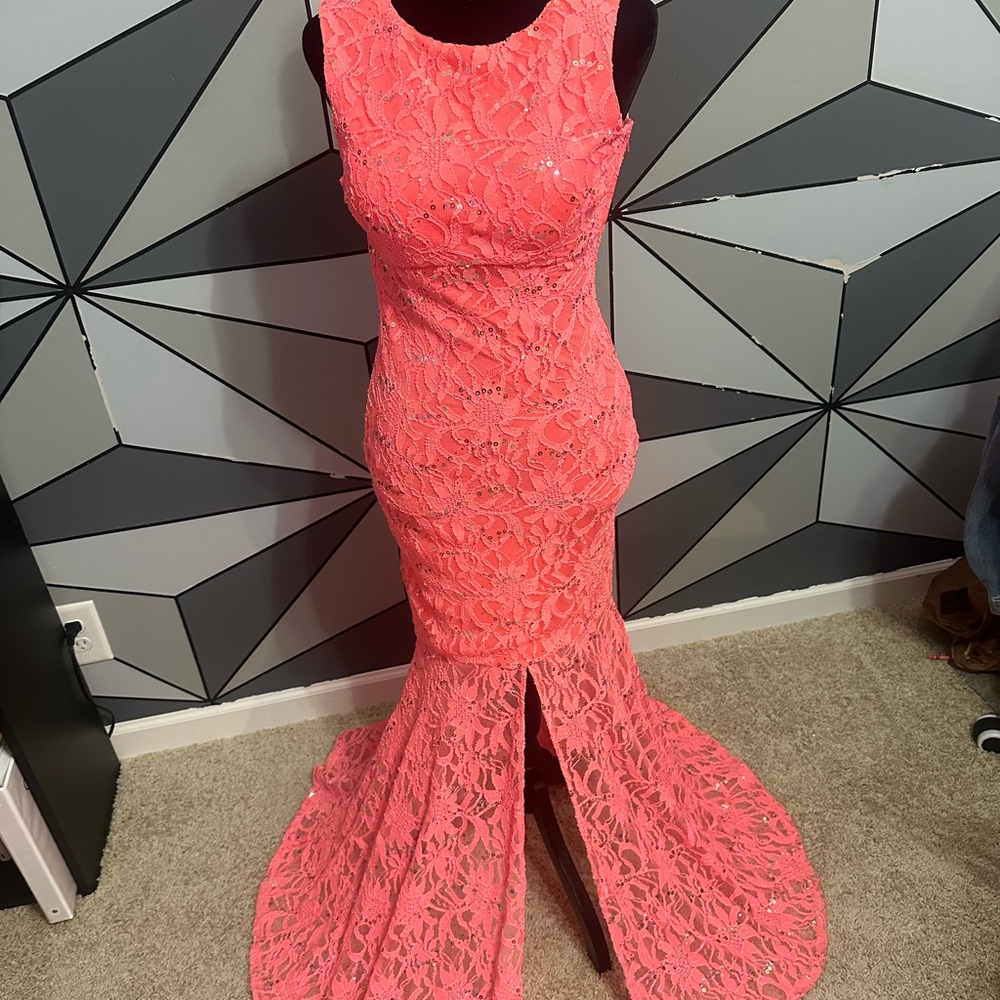 Hot Pink prom dress